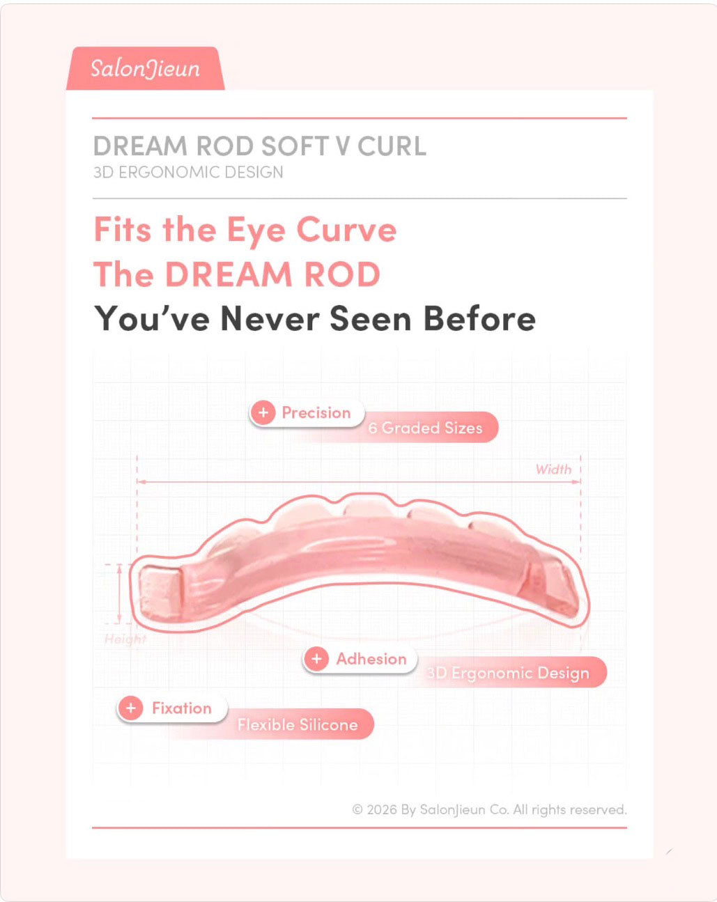 (New)Korean Lash Lift Rod -Salon Jieun ’Dream Rod’ 6pairs